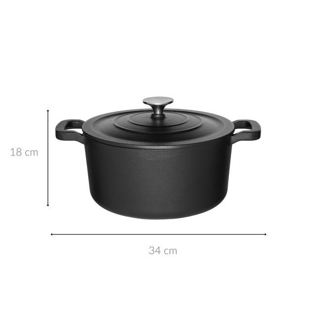 Cazan din fonta cu capac, Ø 24 cm
