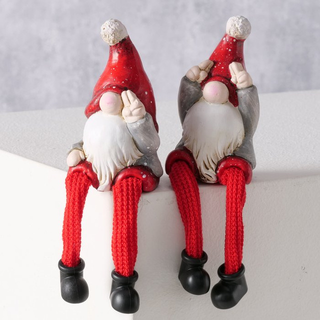 Figurină ceramică gnom șezând HAYO, înălțime 18 cm