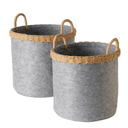 Set 2 cosuri  depozitare Nilo,  fetru, rotunde