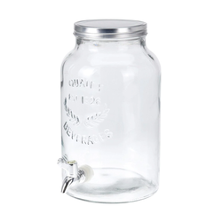 Borcan cu robinet si capac, EH Excellent Houseware, 5,5 L, Transparent