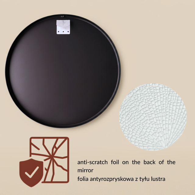 Oglindă de perete rotundă LØOP, Ø 60 cm