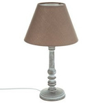 Lampa de podea cu baza din lemn