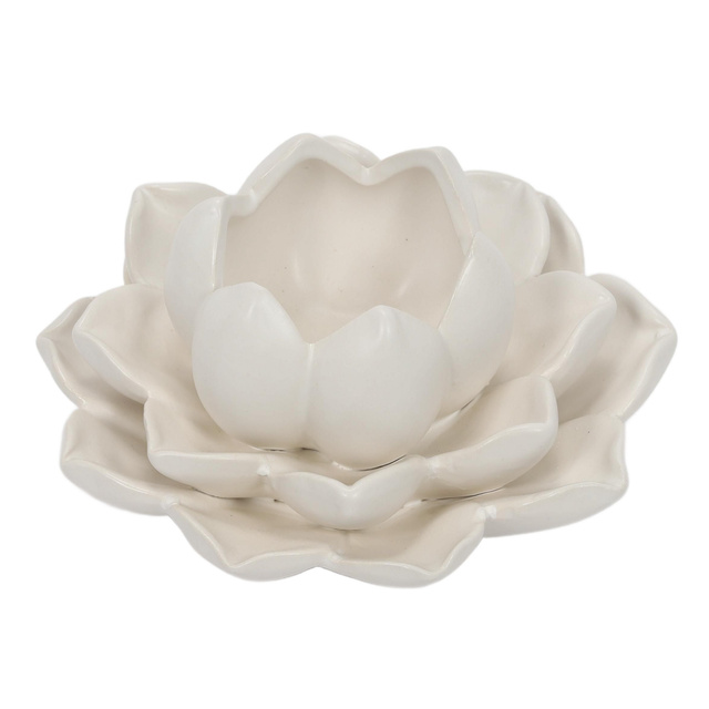 Suport pentru canapea floare de lotus din porțelan, 12,5 x 13 x 6,5 cm