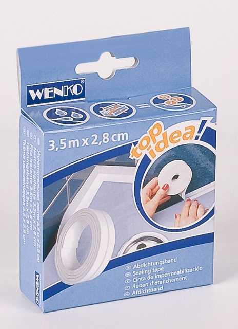 Bandă de etanșare pentru cabina de duș, 3,5 m, lățime 2,8 cm, WENKO