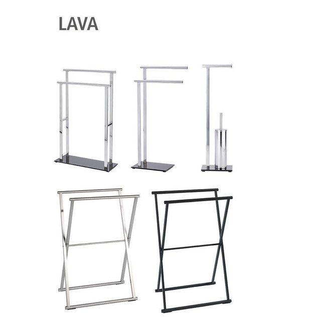 Cuier pliabil pentru prosoape si pentru haine LAVA negru, Wenko