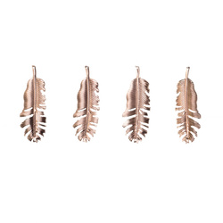 Decorațiuni de sărbătoare, pandantive cu frunze, pene, 4 buc.