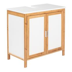 Suport de spălat FINJA, bambus și MDF, alb, 65 x 60 x 33 cm, Wenko