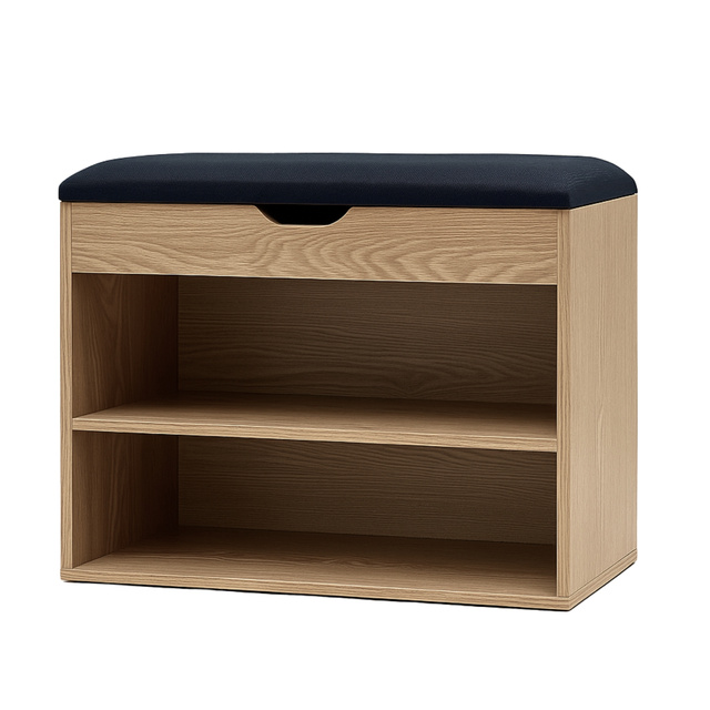 Dulap pentru pantofi cu loc de șezut LEVA, 60 x 30 x 47 cm