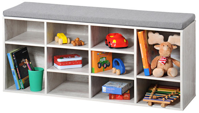 Dulap pentru pantofi cu sezut, lemn, KESPER