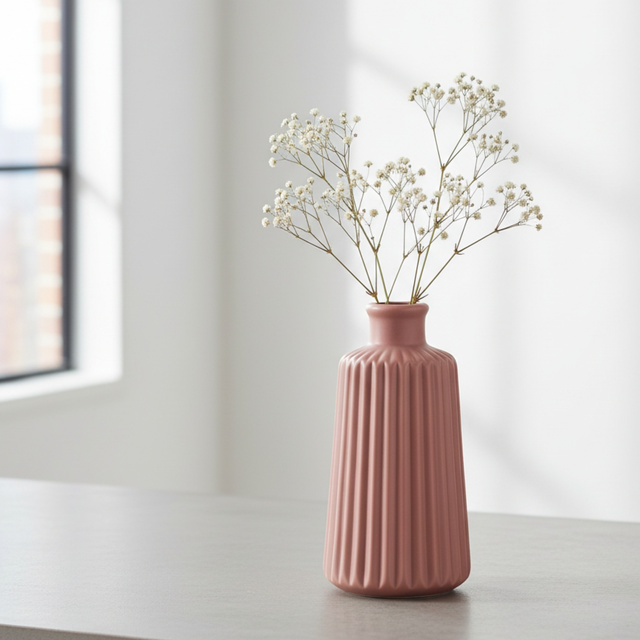 Vază ceramică ESKO, pictată manual, 17 cm, model 1