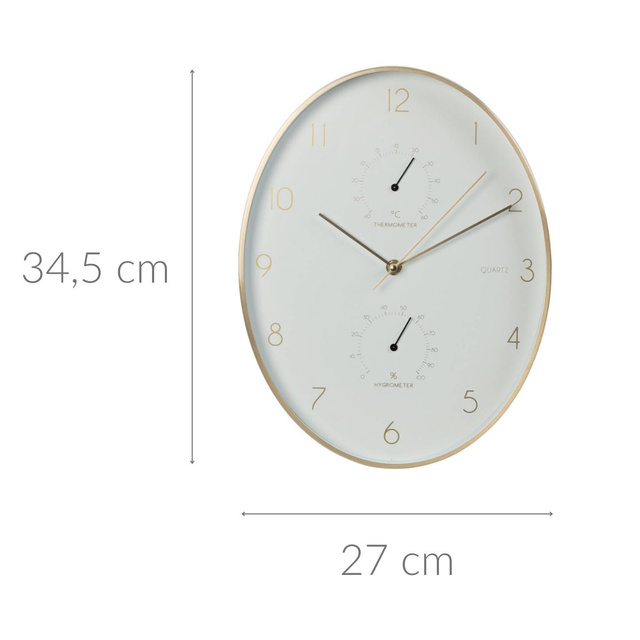 Ceas de perete Alu cu termometru si higrometru
