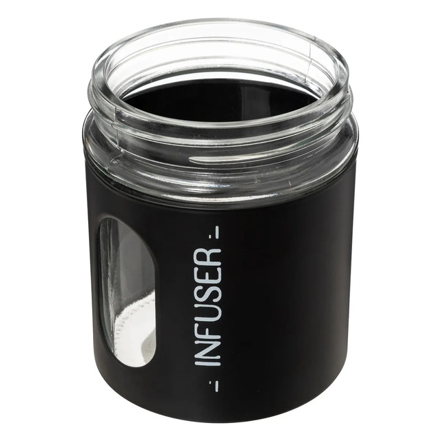 Recipient alimentar din sticla NEGRU, 600 ml