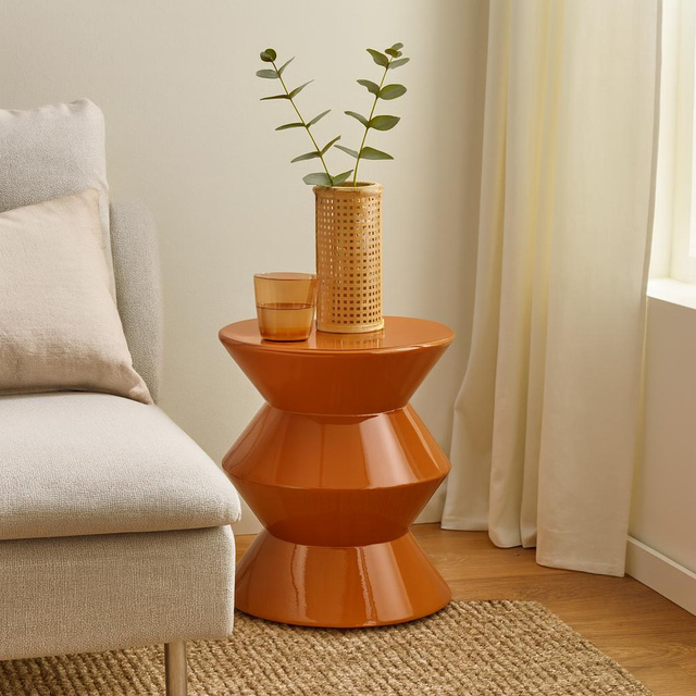 Masa coloană GISA, metalică, Ø 31 cm, portocalie