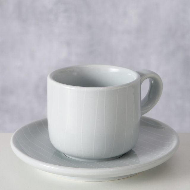 ceașcă și farfurie BERGEN, înălțime 5,5 cm