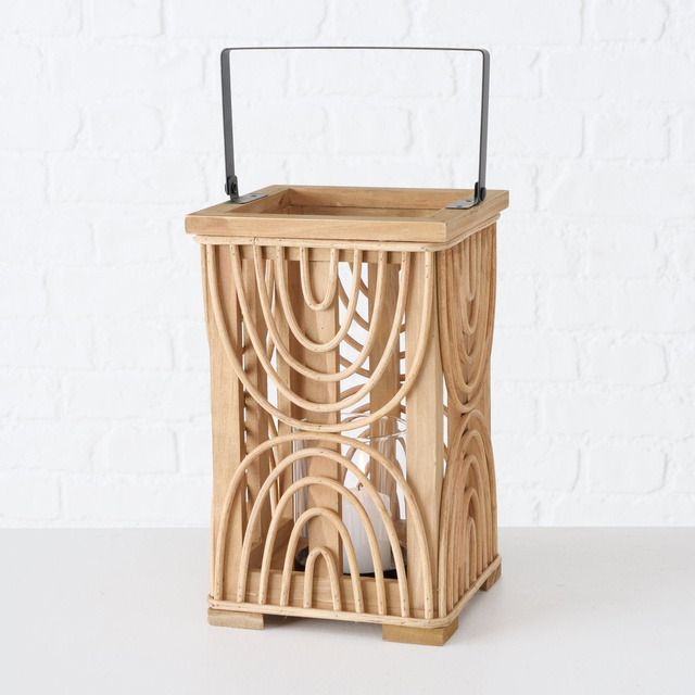 Set 2 felinare  din lemn Raimo