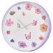 Ceas de perete cu motiv floral, Ø 30 cm, violet