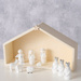 Icoană minimalistă de Crăciun în alb NALUA, 10 figurine