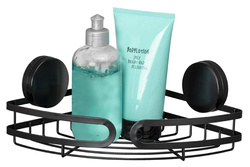 PAVIA Static-Loc raft de colt de dus, negru, Wenko