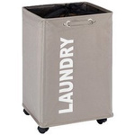 Coș de rufe QUADRO - recipient de 79 l, WENKO, taupe