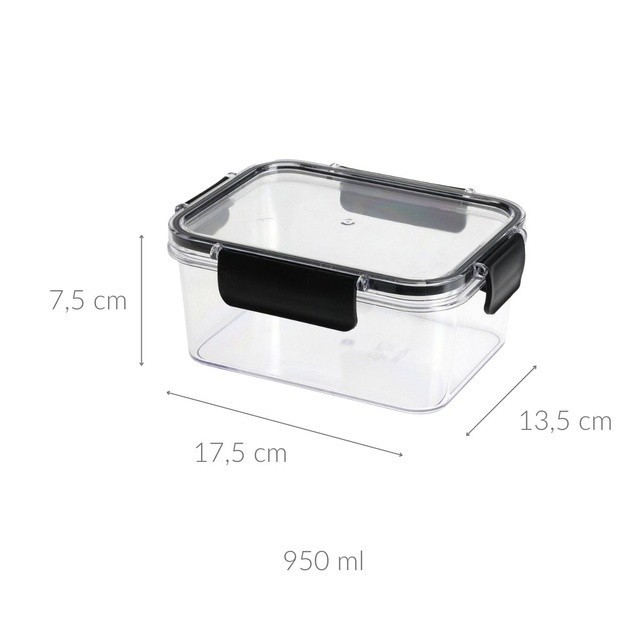 Recipient pentru alimente cu capac, din plastic