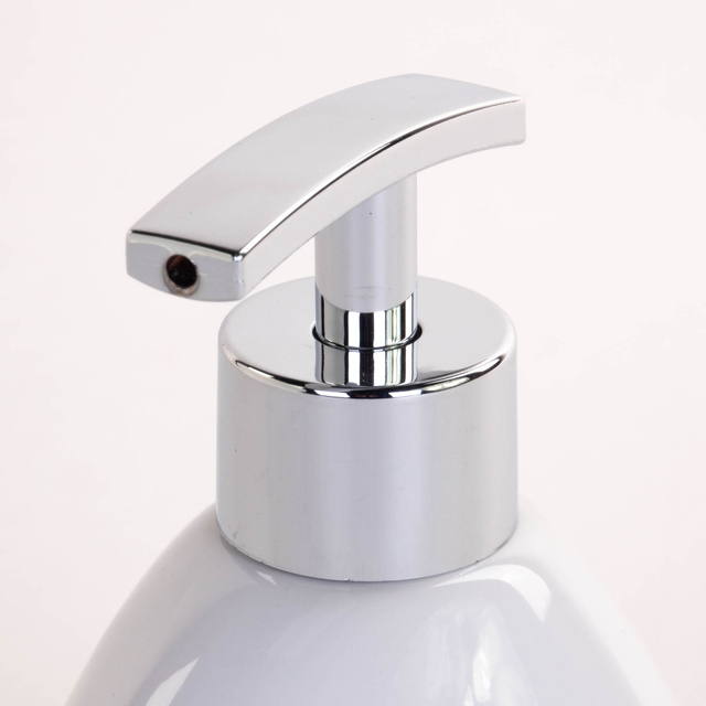 Dispenser săpun lichid SILK, Ceramică, Alb, WENKO