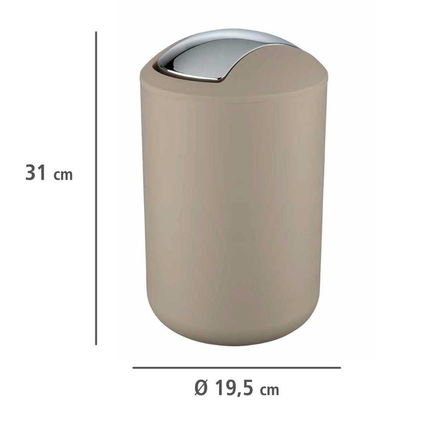 Coș de gunoi BRASIL, 6,5 l, WENKO, bej