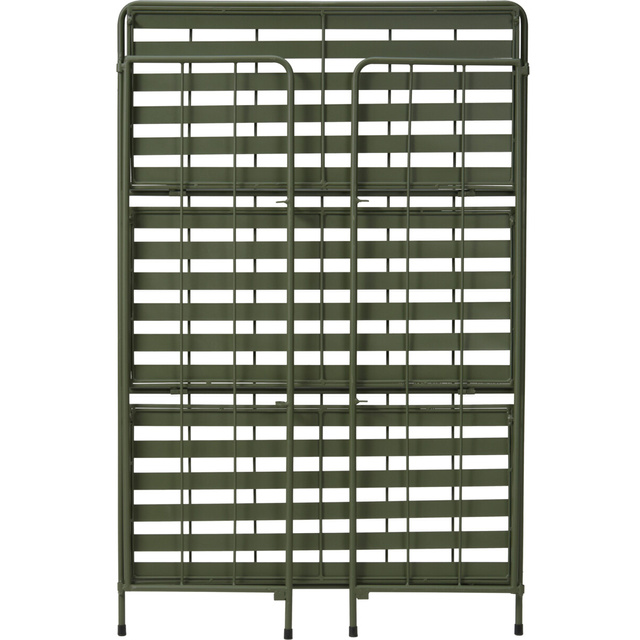 Raft metalic pentru ghivece cu flori, verde, 3 nivele, 90 cm