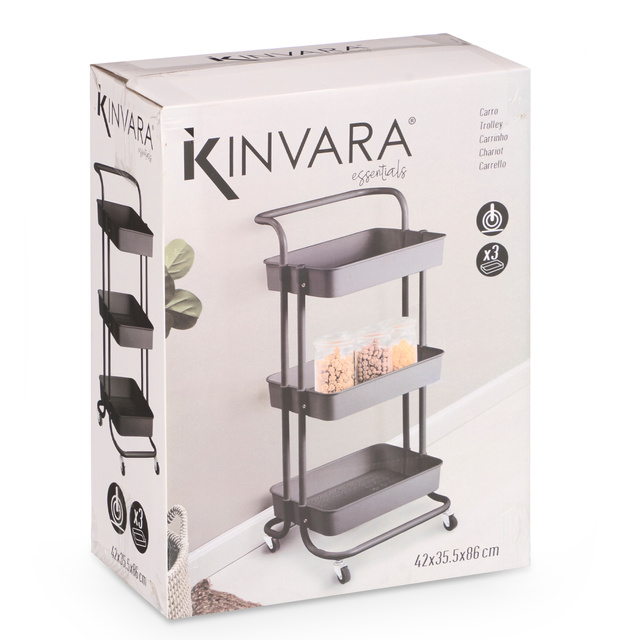 Raft pe roți ESSENTIALS, 42 x 35,5 x 86 cm