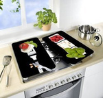 Plăci de protecție din sticlă CAPRESE pentru aragaz – 2 bucăți, WENKO