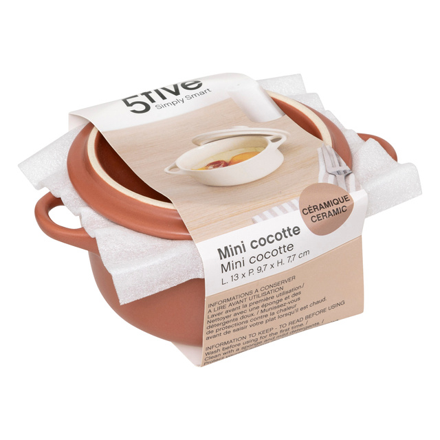 Vas ceramic pentru copt, 13 × 9,7 × 7,7 cm