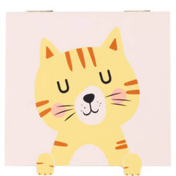 Cutiță pentru comori de copii, Animaluțe cu lăbuțe, 15 x 15 x 7 cm