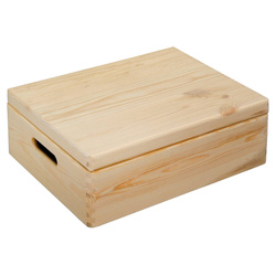 Cutie din lemn cu manere si capac, 40 x 30 cm, Kesper