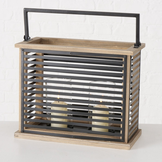 Felinar metalic ajurat Lunis