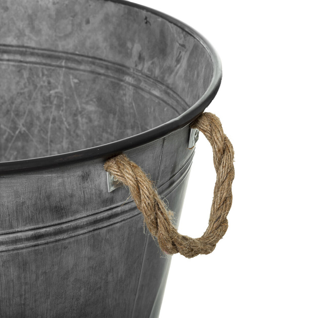 Recipient din zinc, găleată vintage, Ø 48 cm