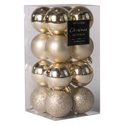 Set globulete de Craciun, 16 bucati, Ø 5 cm