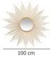 Oglindă decorativă de perete GOLD SUN Ø 100 cm