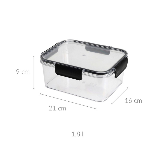 Recipient pentru alimente cu capac, din plastic