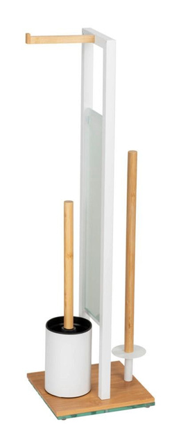 Suport hârtie igienică și perie WC RIVALTA, 3în1