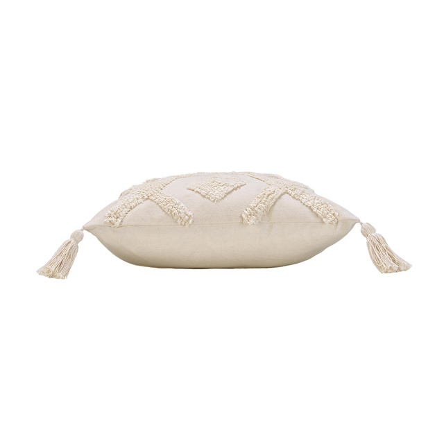 Perna cu franjuri si model smoc, 40 x 40 cm, INCA