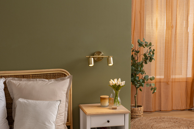 Lămpi de tavan VICO, abajururi metalice, 2 puncte, aurii