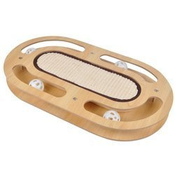 Jucarie interactiva pentru pisici, 45 x 25 cm, ovala, cu bile si spatiu abraziv