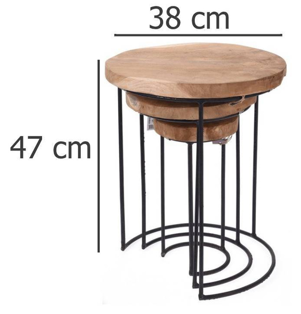 Set 3 mese decorative, Maro, Home Styling Collection