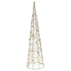 Brad de Crăciun din sârmă, figură cu LED de 60 cm