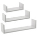 Set rafturi decorative, 3 buc, alb