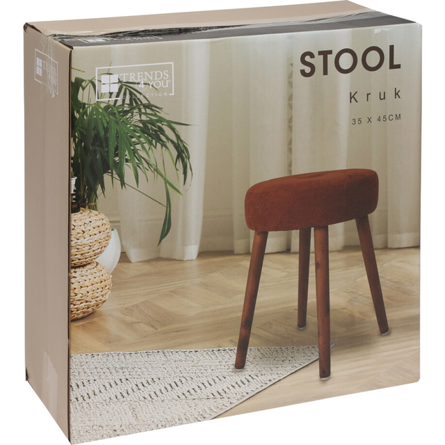 Taburet cu șezut moale din catifea, Ø 35 x 45 cm