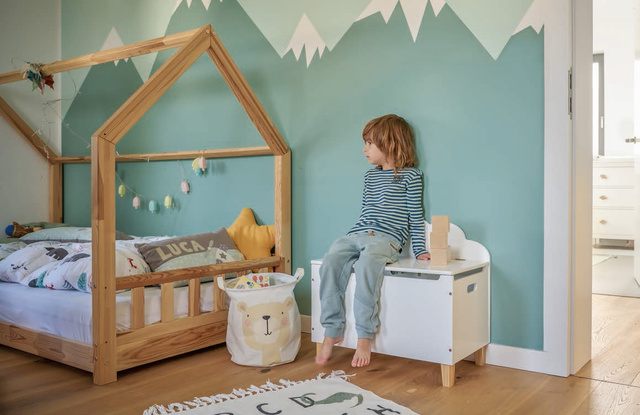 Lada pentru jucarii, din lemn CLOUD, 60 cm