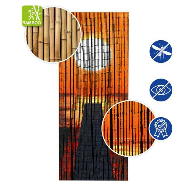 Cortină din bambus 90x200 cm, apus de soare