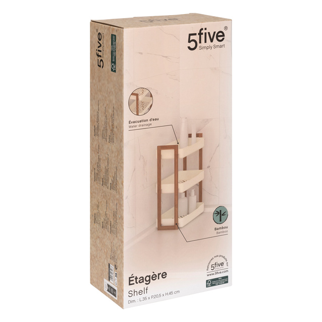 Organizator de duș de sine stătător NATUREO, 35 x 20,5 x 45 cm