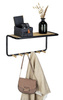 Raft de perete cârlige din bambus, 58 x 26 x 26 cm, Loft, WENKO