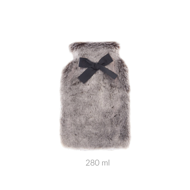 Sticla cu plus pentru apa fierbinte cu funda, 280 ml